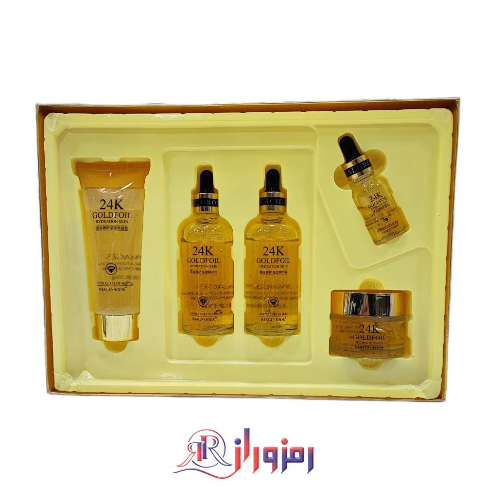پک روتین پوستی ۵تکه طلا24K ایمیجز ، قیمت پک روتین پوستی ۵تکه طلا24K ایمیجز